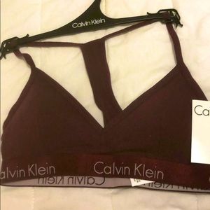 Calvin Klein maroon bralette!